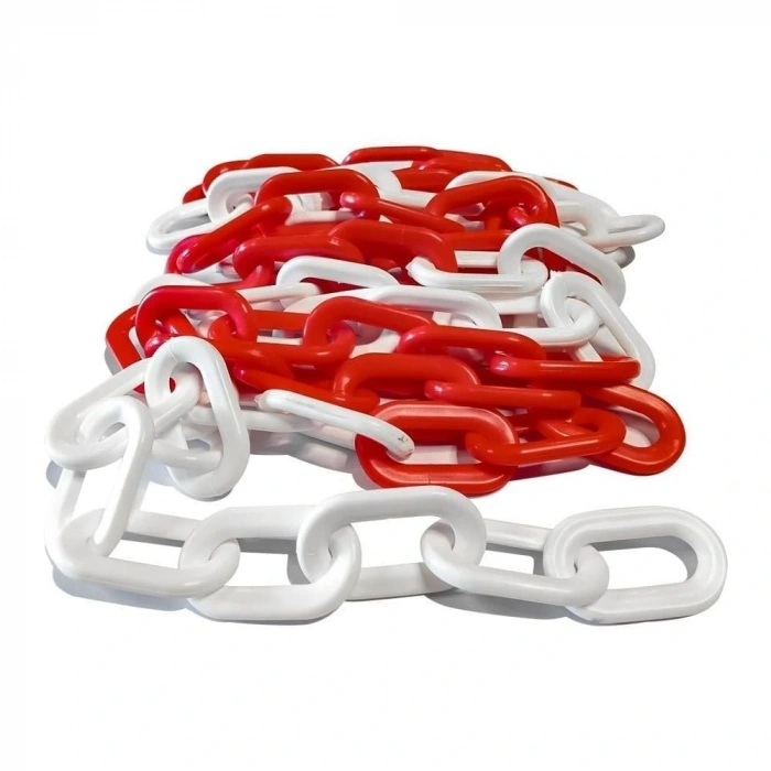 Timion Ennalbur Plastik Zincir Kırmızı Beyaz ( 5 Metre)