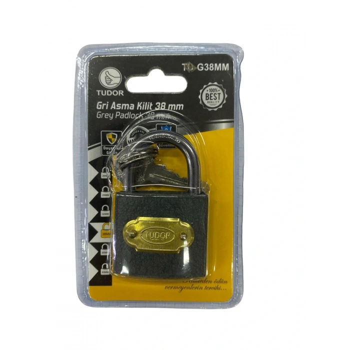 Timion Ennalbur Tudor 38 Mm Kısa Gri Asma Kilit