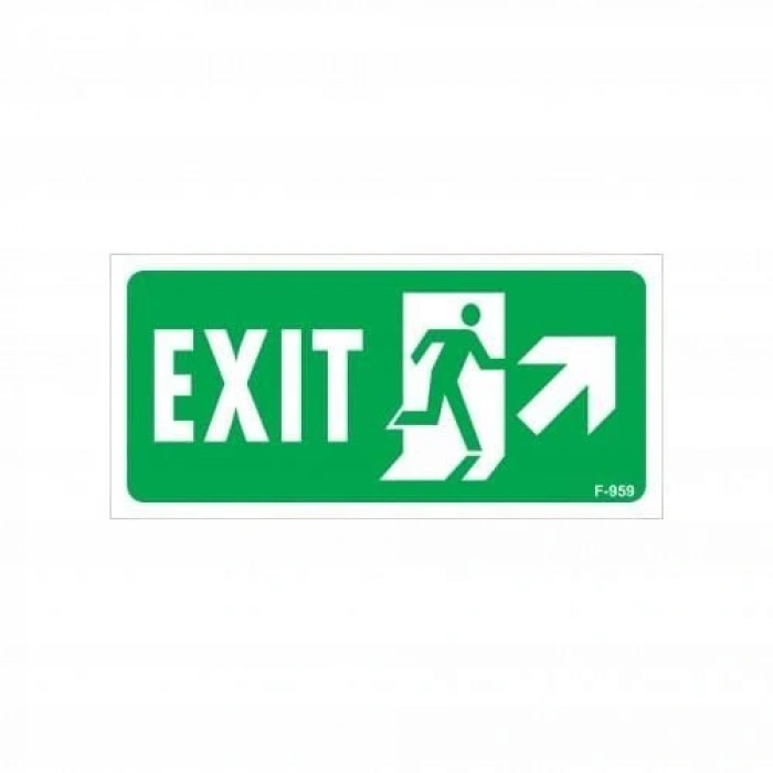 Timion Exit Sağ Yukarı Uyarı Levhası 17,5X25 Kod:959