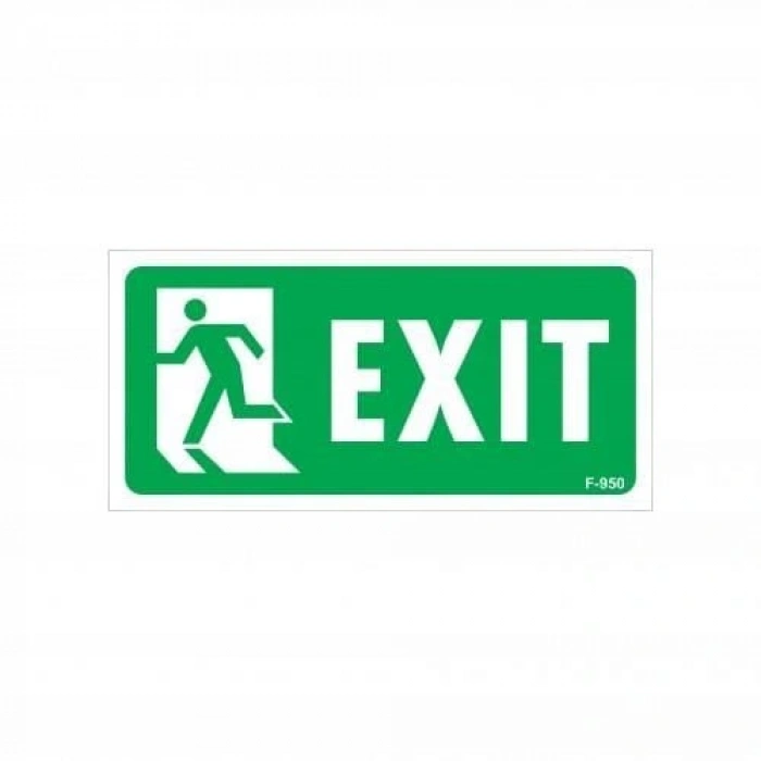 Timion Exit Sol Uyarı Levhası 17,5X25 Kod:950