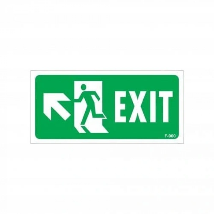 Timion Exit Sol Yukarıı Uyarı Levhası 17,5X25 Kod:960