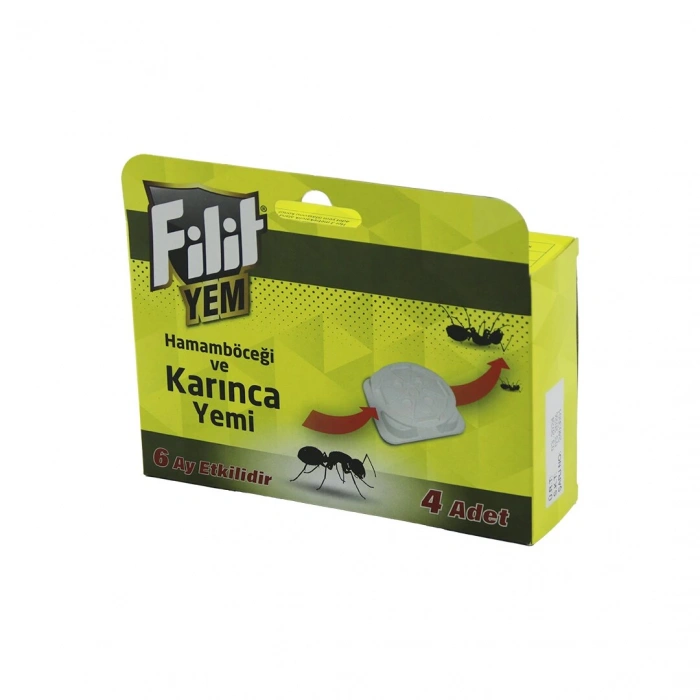FİLİT  4PCS  KARINCA - HAMAM BÖCEK  YEMİ   6AY ETKİLİ - İSTASYON   YEM: 1.5GR X 4AD.=6GR (5148)