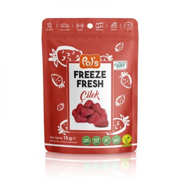 Freeze Fresh Dondurularak Kurutulmuş Çilek 15g