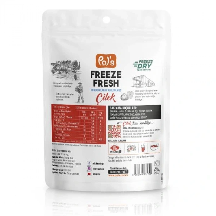 Freeze Fresh Dondurularak Kurutulmuş Çilek 15g