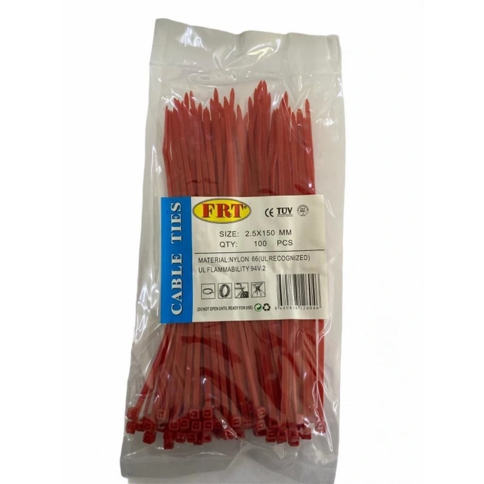 Timion Frt Kırmızı 2,5X150 Kablo Bağı
