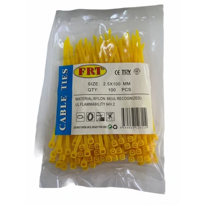 Timion Frt Sarı 2,5X100 Kablo Bağı