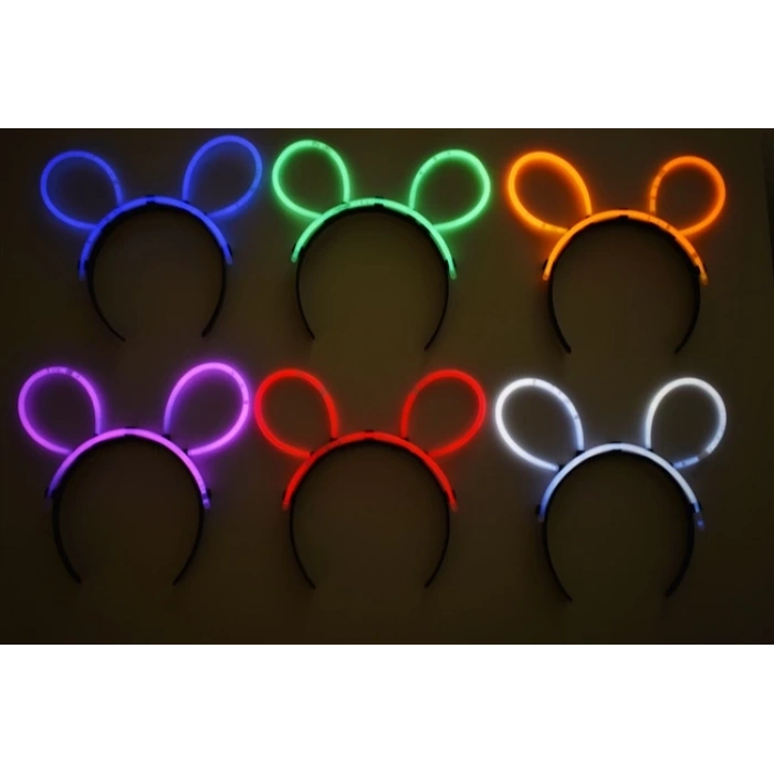 Glow Taç Fosforlu Taç Karışık Renk 12 Adet (5148)