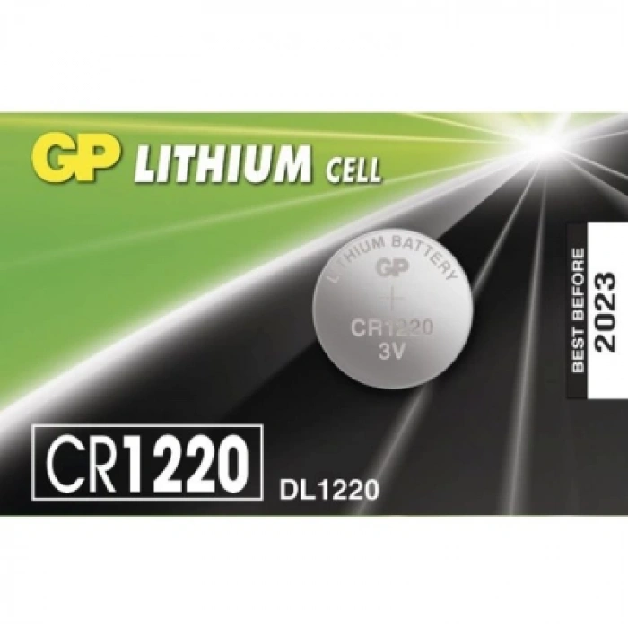 GP LITHIUM CELL CR-1220 DL-1220 PARA PİLİ 3V 5Lİ KART (5148)