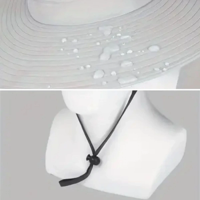 Güneş Koruyuculu Nefes Alabilen Maskeli ve Boyun Kapaklı Geniş Kenarlı Balıkçı Şapkası (5148)