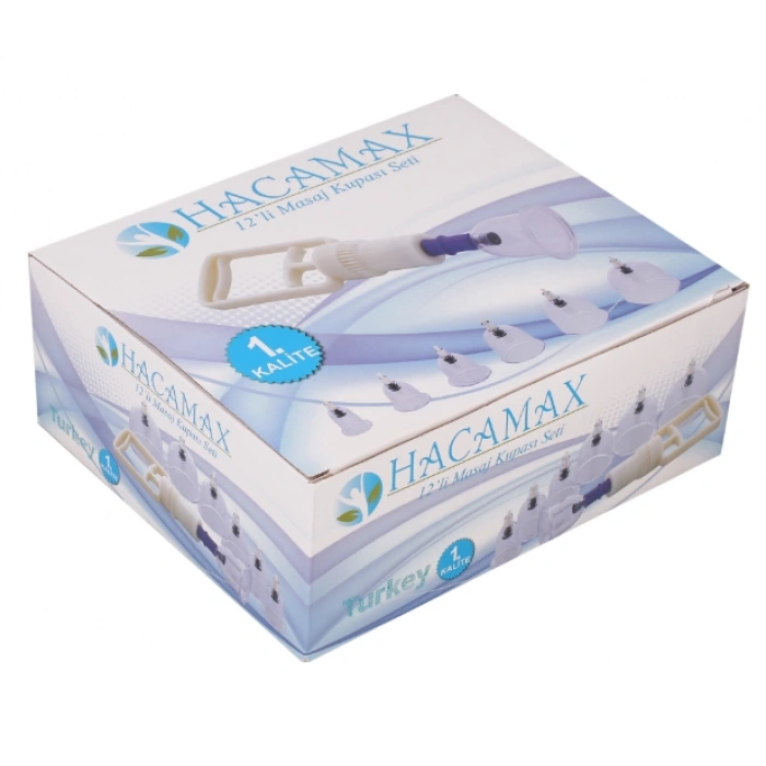 Hacamat Kupası 12’li Çekme Seti Vakumlu Masaj Aleti (5148)