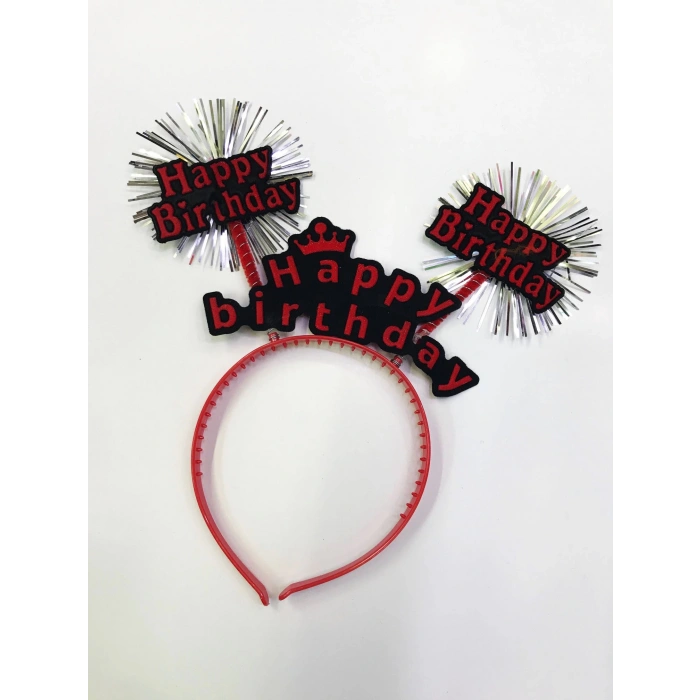 Happy Birthday Neon Renk Doğum Günü Tacı 12 Adet (5148)