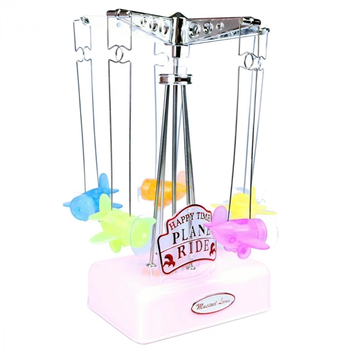 Hareketli Uçaklı Kurmalı Hediyelik Küçük Müzik Kutusu Aleti (5148)