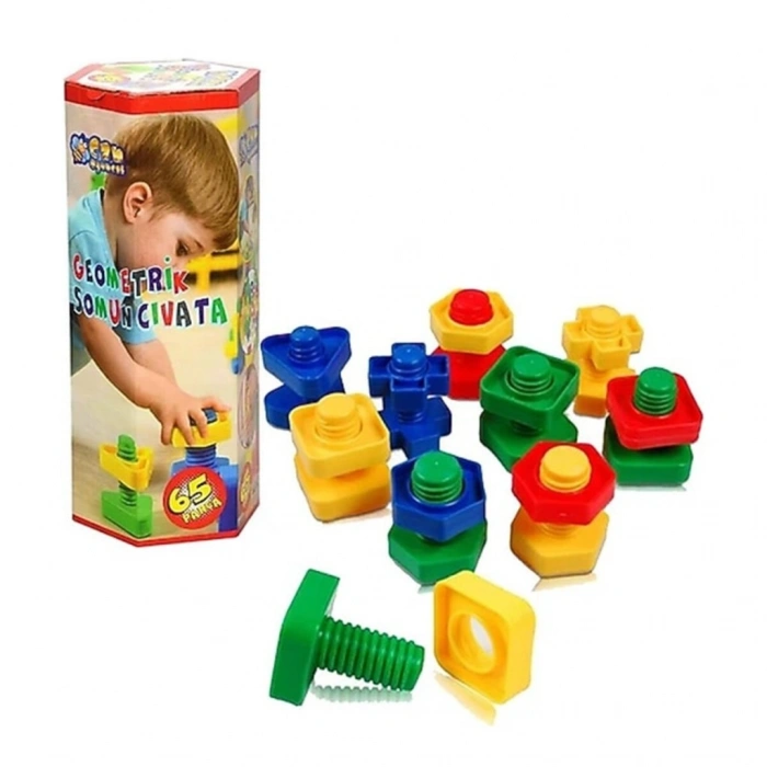 Timion HC1046 HAYVAN FİGÜRLÜ KAPTA 66 PARÇA GEOMETRİK SOMUN CIVATA