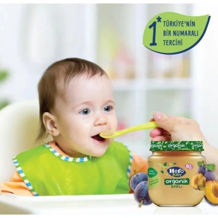 Hero Baby Organik Erik Püresi Kavanoz Mama 120 Gr