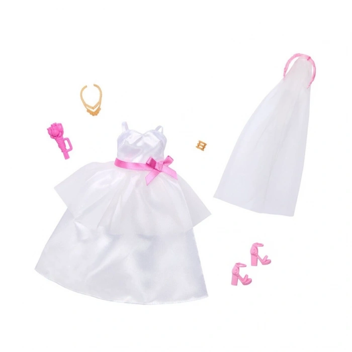 HWV76 Barbie + Gelin Aksesuarları (Bebekler ürüne dahil değildir.)