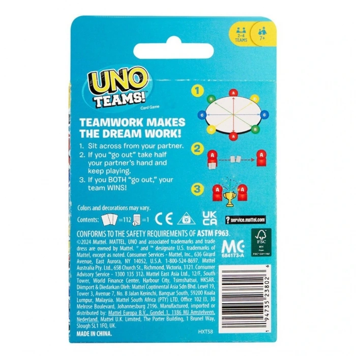 HXT58 UNO Teams Kartlar