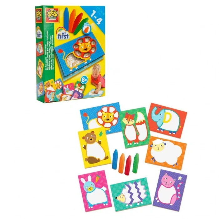 Timion İlk Boyama Kalemlerim ve Hayvan Kartları