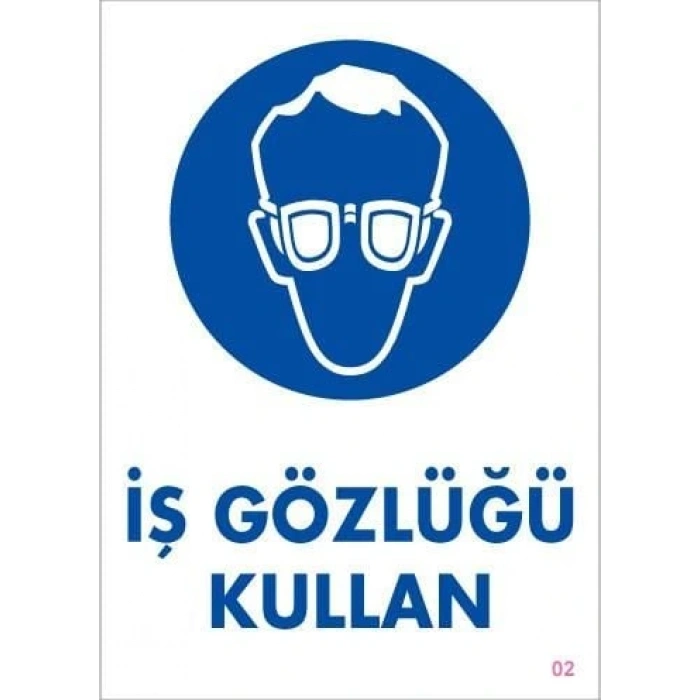 Timion İş Gözlüğü Kullan Uyarı Levhası 25X35 Kod:2