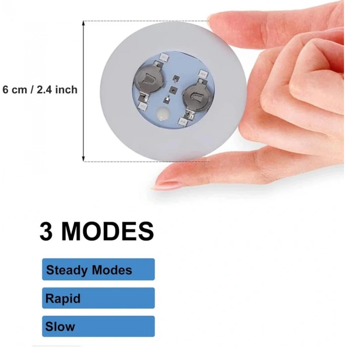 Timion Işıklı Yapışkanlı Bardak Altı Aparatı Ledli 3 Fonksiyonlu 6 cm Çap NessiWorld