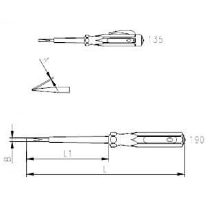 Timion İzeltaş 4550 Elektrik Kontrol Kalemi 190 Mm