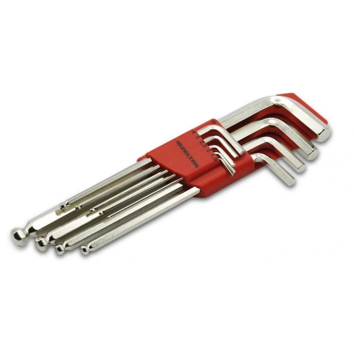 Timion İzeltaş Yuvarlak Allen Anahtar Takımı Uzun Boy 9 Parça