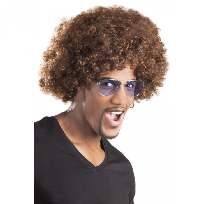 Kahve Renk Kıvırcık Afro Bonus Peruk (5148)