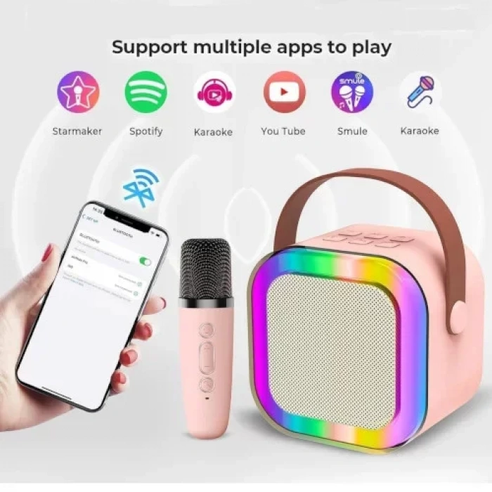 Karaoke Mikrofon Hoparlör Seti Mini (5148)