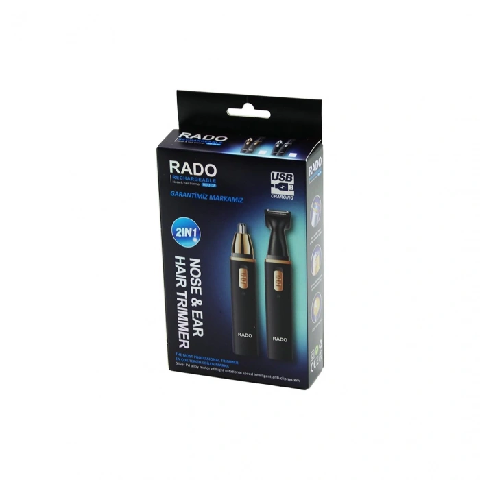 Kare Gövde - Kapaklı 2 Başlık Burun-kulak-yanak Kıl Tüy Alma- Favori-ense Çizim Makinesi Usb Şarjlı Rd-3138 (5148)