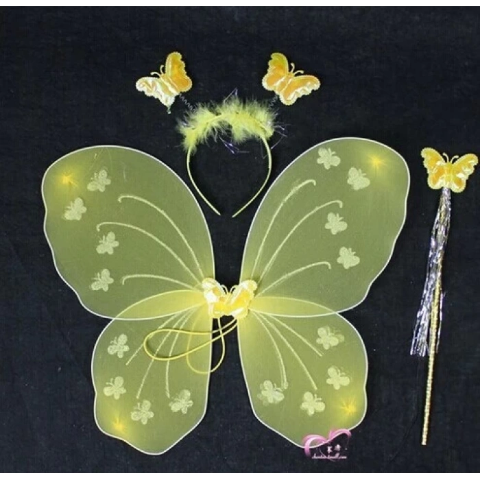 Kelebek Kanat Seti Sarı Renk (5148)