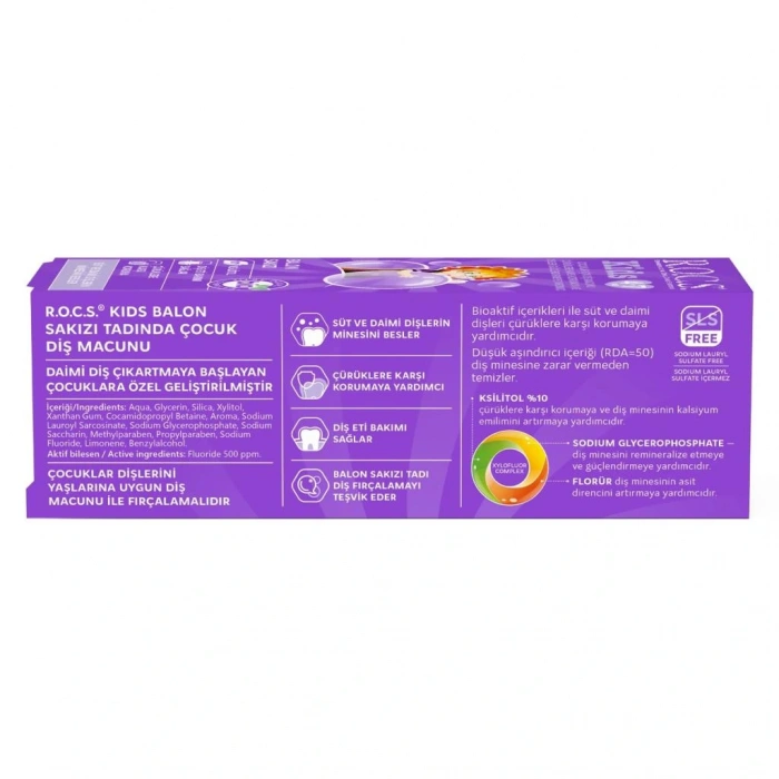 Kids Diş Macunu 35ml 4-7 Yaş Sakız