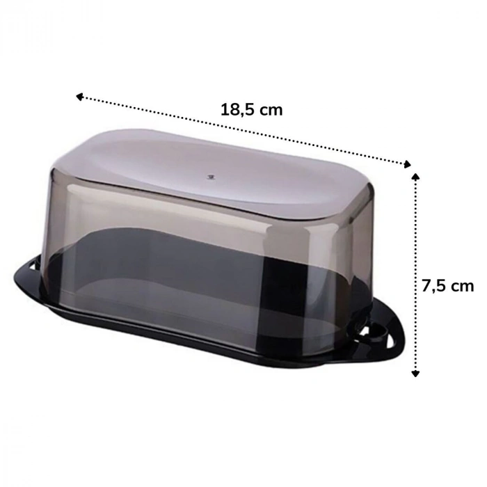 Kilitli Plastik Kapaklı Kahvaltılık Tereyağlık Peynirlik Erzak Saklama Kabı Ap-9428 (5148)