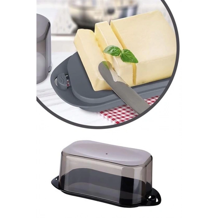 Kilitli Plastik Kapaklı Kahvaltılık Tereyağlık Peynirlik Erzak Saklama Kabı Ap-9428 (5148)