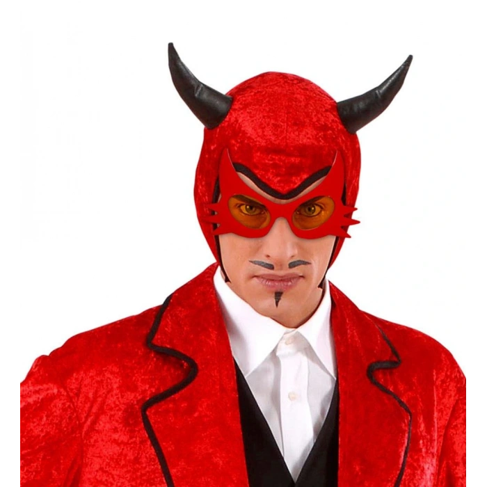 Kırmızı Renk Bıyık Tasarımlı Kedi Gözlüğü 19x11cm