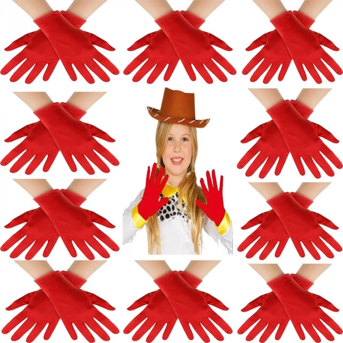 Timion Kırmızı Renk Likralı 23 Nisan 29 Ekim 19 Mayıs Gösteri Bando Eldiveni 10 Çift ( 20 Adet ) NessiWorld