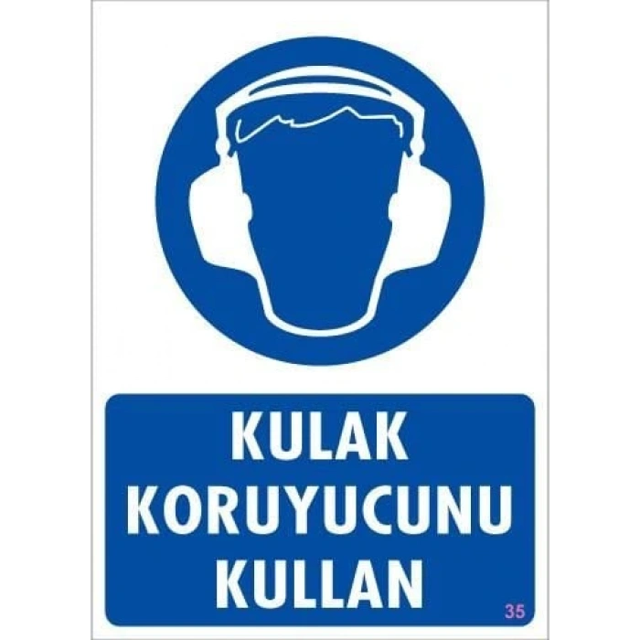 Timion Kulak Koruyucu Kullan Uyarı Levhası 25X35 Kod:35