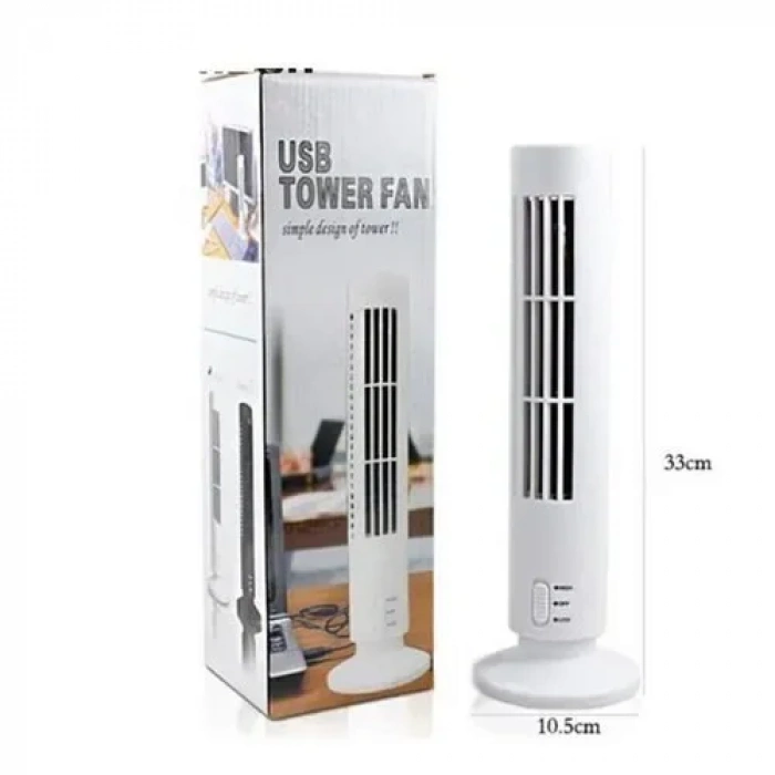 Kule Tipi Usb Elektrik Fan Yapraksız Klima Fanı (5148)