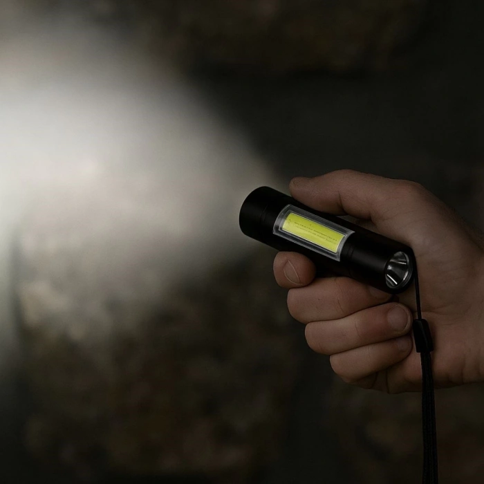 Kutulu Mini El Feneri – Taşınabilir Led Kamp Ve Acil Durum El Lambası Plastik Gövde (5148)