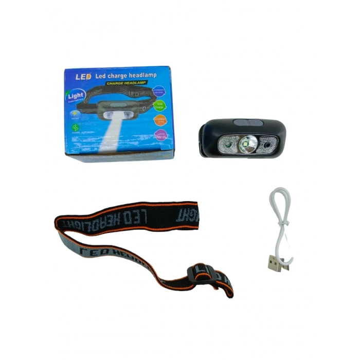 Led Charge Headlamp  Usb Şarjlı  Kafa Lambası Fener  Oynar Başlı (5148)