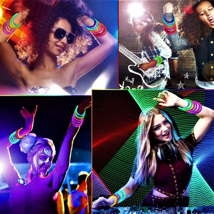 Led Işıklı Pilli Işıklı Rengarenk Bileklik Işıklı Bilezik Karışık Renk 1 Adet (5148)