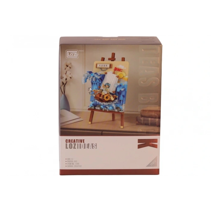 LZ1280 LOZ  YELKENLİ GEMİ AHŞAP BOYAMA   BLOCK OYUNCAK 592 PARÇA