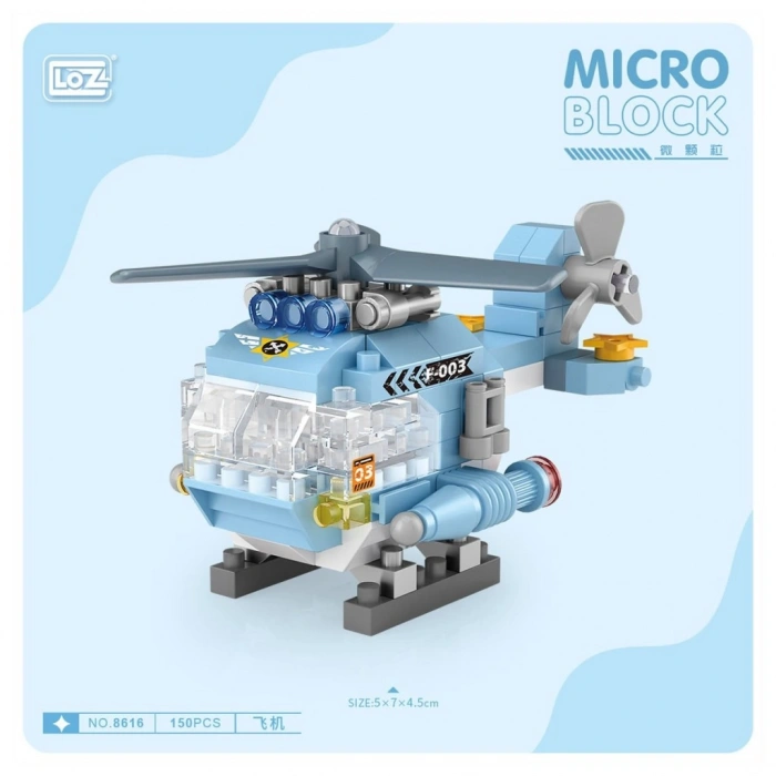 Timion LZ8616 LOZ Helikopter Blok Seti Mini Poşet -Vagon life