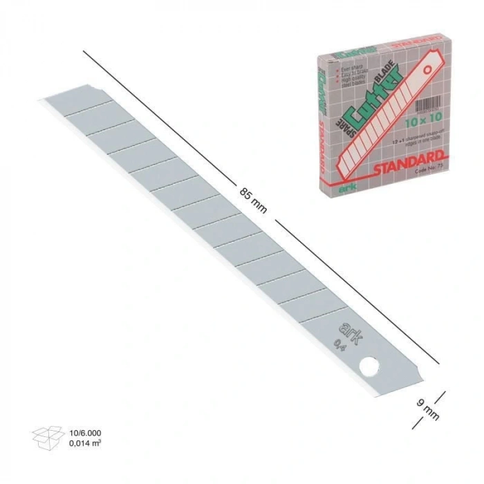 Timion Maket Bıçağı Yedek Bıçağı 80X9 Mm İnce Yedek 10 Adet