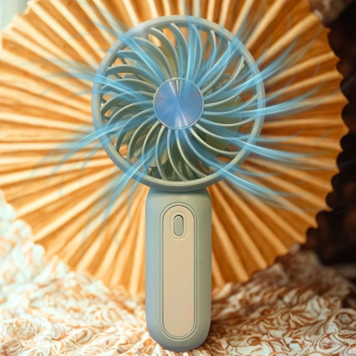 Masa Üstü Standlı Usb İle Şarj Olabilen 3 Ayarlı Fan Modlu Çanta Tipi El Fanı (5148)