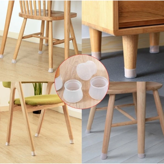 Masa Ve Sandalye Ayak Koruyucu Silikon 12 Adet (5148)