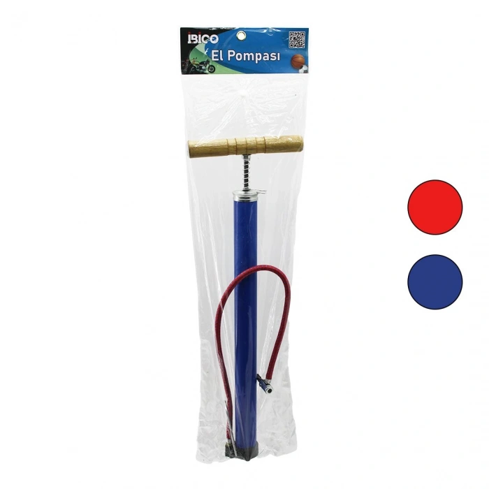 Metal Gövde   Ahşap Kol   İran  El Pompası  55cm   Top - Bisiklet - Motor  Ayaklık Aparatlı (5148)