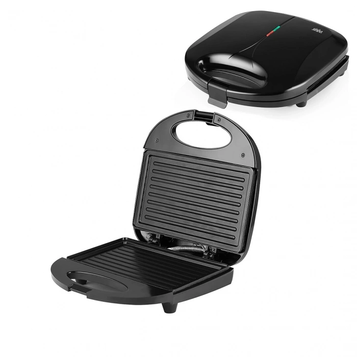 Mini Elektrikli Tost Makinesi 2 Dilim  Yapışmaz Yüzey - Kilitlenebilir Kapak 750w Ssm-2588 (5148)