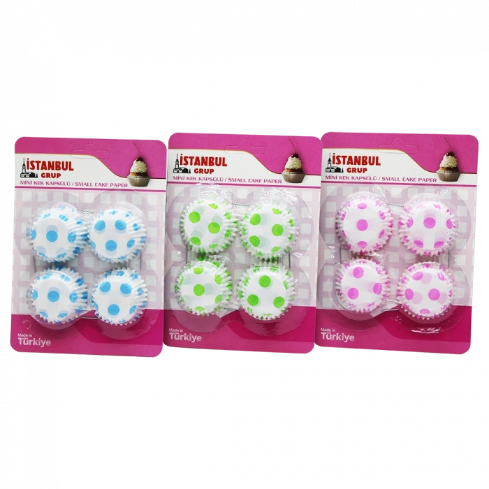 MİNİ MUFFİN KAĞIT KEK KAPSÜLÜ - PAKET İÇİNDE 60 ADET VARDIR (5148)