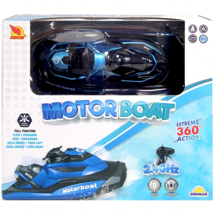 Motorboat 2.4 Ghz Kumandalı Full Fonksiyon Jet Ski  NessiWorld