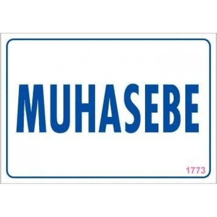 Timion Muhasebe Uyarı Levhası 17,5X25 Kod:1773