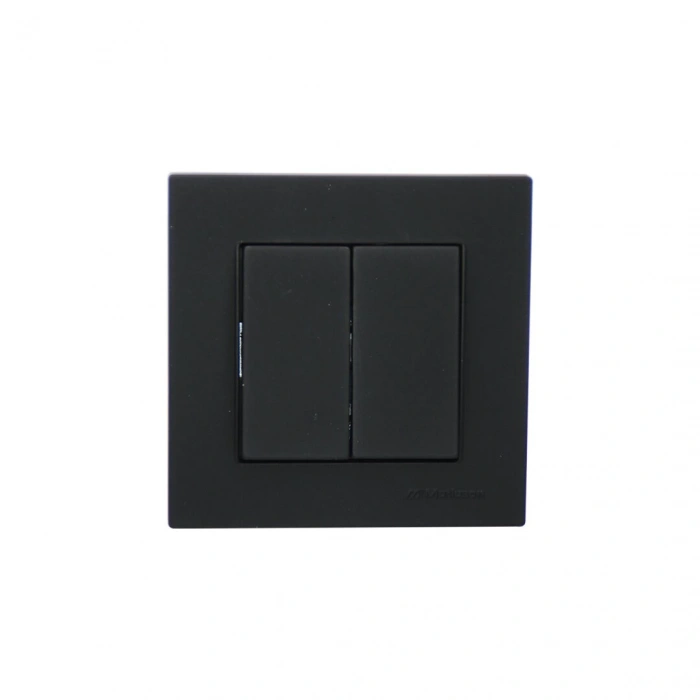 MUTLUSAN RİTA-2220 402 0284 POŞETLİ SİYAH - KOMÜTATÖR - 2Lİ ANAHTAR PRİZ VİDALI - ÇERÇEVELİ (5148)